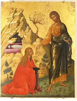 Icon of St. Mary Magdalene "Touch Me Not".