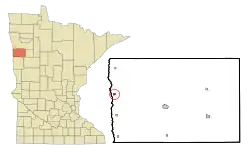 Location of Halstad, Minnesota