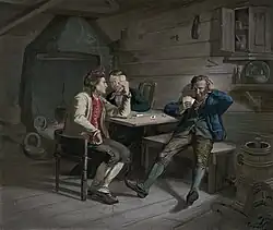 The player at cards, before 1858