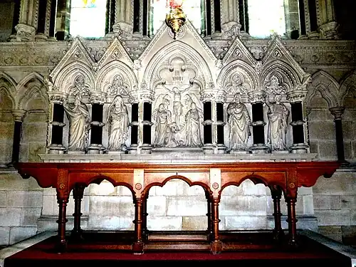 Reredos, Nun Monkton, 1873