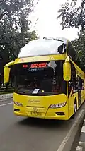 Nusantara Gemilang Mercedes-Benz OC500RF double decker Jakarta tour bus.