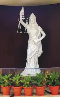 Nyay Devi at the judges' library