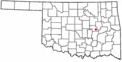 Location of Clearview, Oklahoma