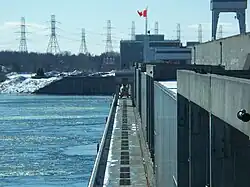The 1045-MW R. H. Saunders Generating Station, on the Saint Lawrence River