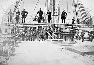 Officers and crew of HMS Sutlej. 1866–1869.