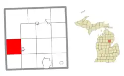 Location within Ogemaw County