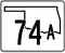 State Highway 74A marker
