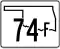 State Highway 74F marker