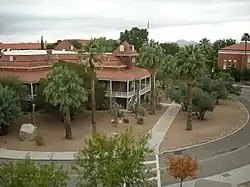 Northeast view of Old Main and the surrounding gardens, 2008