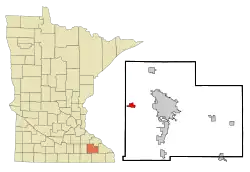 Location of Byron, Minnesota