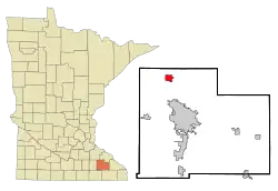 Location of Oronoco, Minnesota