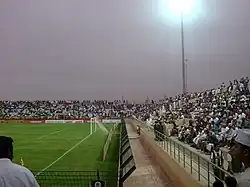 The stadium before the expansion during an international match between Oman and Saudi Arabia (12 August 2009)