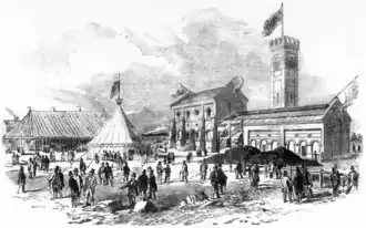Opening of the New Works of the Lambeth Water Company, Seething Wells, Ditton - The Illustrated London News 3 April 1852