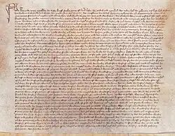 Charter of the Fraternity of the Holy Cross, 1439