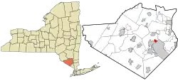 Location of Mountain Lodge Park in Orange County and the state of New York
