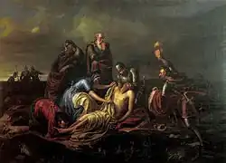 Discovery of King Louis II's Body (1851), Library of the Reformed College, Debrecen