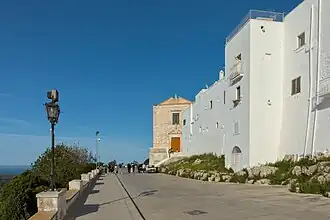 The white walls of Ostuni, with a view towards the Adriatic