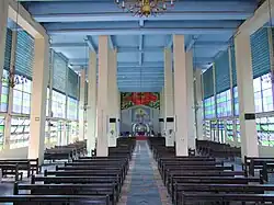 The church's interior in 2022.