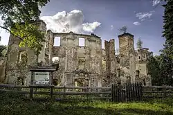 Ruins of the medieval Owiesno Castle