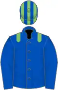 Royal Blue, Light Green epaulets, striped cap