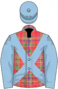 Mcallister Tartan, Light Blue cross belts, sleeves and cap