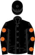 Black, orange spots on sleeves