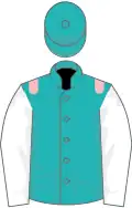 Green, pink epaulets, white sleeves
