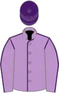 Mauve, purple seams, purple cap
