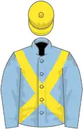 Light blue, yellow cross-belts, yellow cap