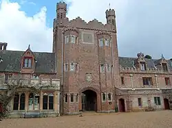 Park boundary wall including tower and gateway, Oxburgh Hall
