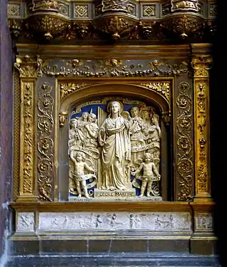 Bas-relief of the martyrdom of Saint Cecile