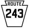 Pennsylvania Route 243 marker