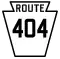 Pennsylvania Route 404 marker