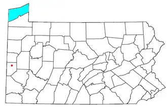 Location of College Hill in Pennsylvania