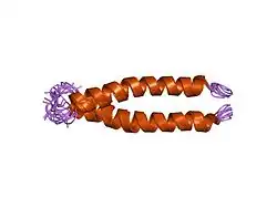 1mv4: TM9A251-284: A Peptide Model of the C-Terminus of a Rat Striated Alpha Tropomyosin