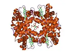 1nih: Structure of deoxy-quaternary haemoglobin with liganded beta subunits
