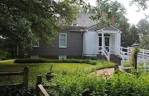 Rear of the house showing a clerestory dormer window