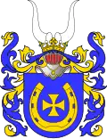 Coat of arms of Kościeleski family from Greater Poland and Silesia, 17th century (According to Urski)