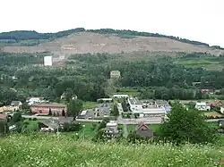Rock mine as seen from the opposing mountain