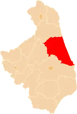 Location within the voivodeship