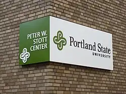 The Portland State Vikings men's and women's basketball teams play in Downtown Portland at the Stott Center.