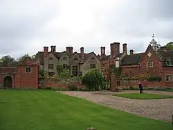 Packwood House and outbuildings to north east
