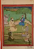 Painting of five Sikh gurus and Bhai Mardana, Deccan, circa late 1770s