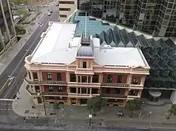 The Palace Hotel and the forecourt's distinctive spiked glass roof