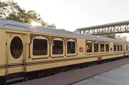 Palace on Wheels stationed at Jaipur Junction railway station