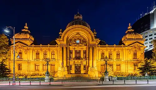 Beaux-Arts architecture: The CEC Palace on Victory Avenue (Bucharest), 8 June 1897 – 1900, by Paul Gottereau[33]