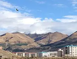 A southeastern view of Palandöken Mountain from the Atatürk University Campus