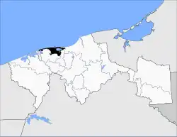 Location of the municipality in Tabasco.