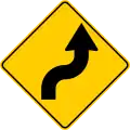 P-12 Double sharp curve, first to the right