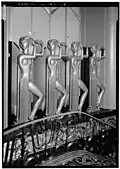 Grand Lobby north wall showing dancing figures